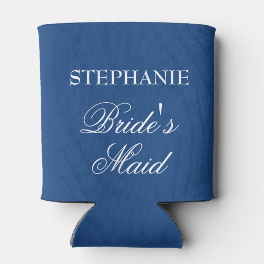 Hübsch Blue Boho Feather Junggeselinnen-Abschied Dosenkühler (Rückseite)