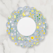 Hübsch Blue Botanic Wildblume Floral Geschenkanhänger (Rückseite)