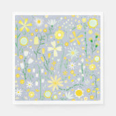 Hübsch Blue Botanic Wildblume Floral Serviette (Vorderseite)