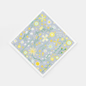 Hübsch Blue Botanic Wildblume Floral Serviette (Ecke)