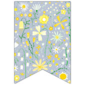 Hübsch Blue Botanic Wildblume Floral Wimpelkette (Erste Fahne)