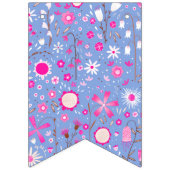 Hübsch Blue Botanic Wildblume Floral Wimpelkette (Zweite Fahne)