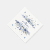 Hübsch Blue Butterflies Boy Baby Dusche Serviette (Ecke)