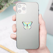 Hübsch Blue Butterfly Aufkleber (Telefon)
