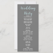 Hübsch Blue Butterfly Gray Wedding Program (Rückseite)