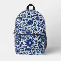 Hübsch Blue Chinoiserie Chinesische Blume Vintag