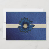 Hübsch Blue & Cream Wedding Einladung (Rückseite)