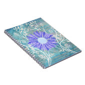 Hübsch Blue Daisy Blume Muster Geschenke Notizblock (Rechte Seite)
