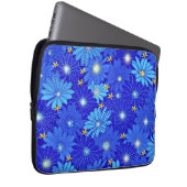 Hübsch Blue Daisy Muster Laptopschutzhülle (Vorne Rechts)