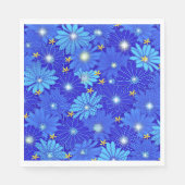 Hübsch Blue Daisy Muster Serviette (Vorderseite)