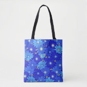 Hübsch Blue Daisy Muster Tasche (Vorderseite)