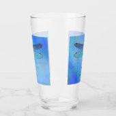 Hübsch Blue Dragonfly Drink Beer Pint Brille Glas (Links)