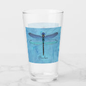 Hübsch Blue Dragonfly Drink Beer Pint Brille Glas (Rückseite)