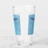 Hübsch Blue Dragonfly Drink Beer Pint Brille Glas (Rechts)