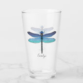 Hübsch Blue Dragonfly Drink Beer Pint Brille Glas (Rückseite)