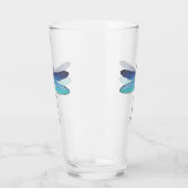 Hübsch Blue Dragonfly Drink Beer Pint Brille Glas (Links)