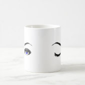 Hübsch Blue Eyes Winking Kaffeetasse (Mittel)