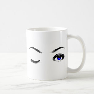 Hübsch Blue Eyes Winking Kaffeetasse