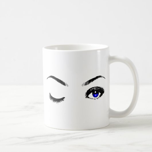 Hübsch Blue Eyes Winking Kaffeetasse (Rechts)