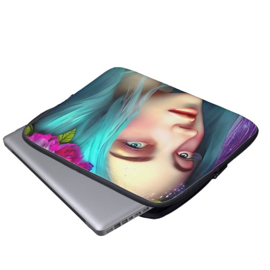 Hübsch Blue Fairy Tale Ethereal Art Laptopschutzhülle (Vorne Knopf)