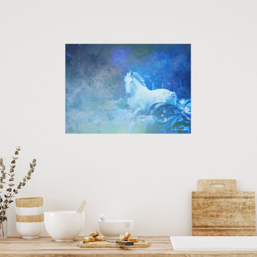 Hübsch Blue Fantasy Horster Poster (Küche)