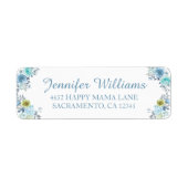 Hübsch Blue Floral Es ist eine Baby-Dusche (Vorne)