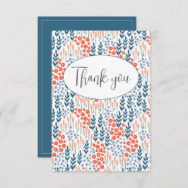 Hübsch Blue Floral Floral Vielen Dank Karte