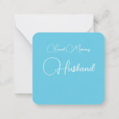 Hübsch Blue Floral Good Morgenhammer Mitteilungskarte (Rückseite)