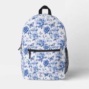 Hübsch Blue Floral Rucksack