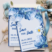 Hübsch Blue Florals Trendy Wedding Save the Date