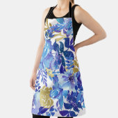 Hübsch Blue Foral Vollständige Schürze (InSitu)
