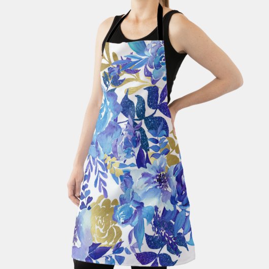 Hübsch Blue Foral Vollständige Schürze (InSitu)