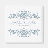 Hübsch Blue Gastgeschenk Hochzeit Magnet (Vorne)