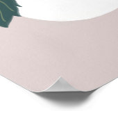 Hübsch Blue Green Girly Floral Illustration Poster (Ecke)