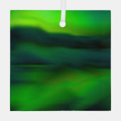 Hübsch Blue Green Northern Lights Suncatcher Ornament Aus Glas (Rückseite)