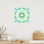Hübsch Blue Green Reach für die Sterne Motivierend Poster (Küche)