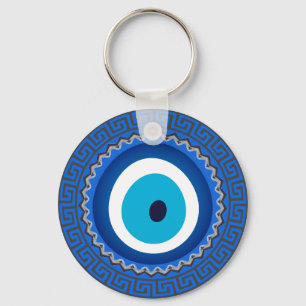 Hübsch Blue Griechisch Mandala Nazar Evil Eye Amul Schlüsselanhänger