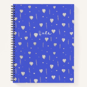Hübsch Blue Heart2Heart Notebook Notizblock