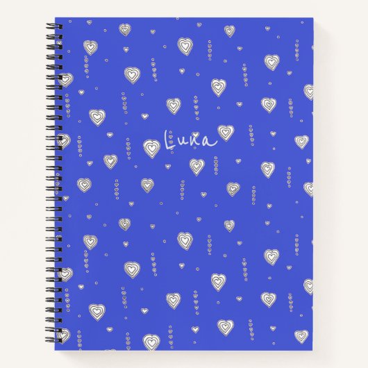 Hübsch Blue Heart2Heart Notebook Notizblock (Vorderseite)