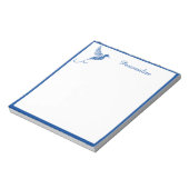 Hübsch Blue Hummingbird Personalisiert Notepad Notizblock (Rotiert)