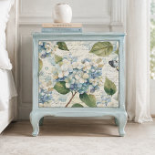 Hübsch Blue Hydrangea Ephemera Script Decoupage Seidenpapier