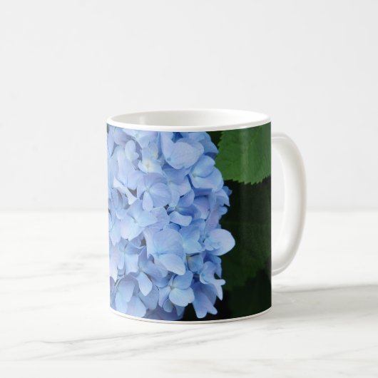 Hübsch Blue Hydrangea Floral Foto Kaffeetasse (VorderseiteRechts)