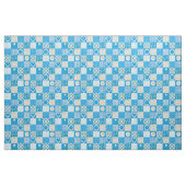 Hübsch Blue Imitats Patchwork Daisy Chains Fabric Stoff (Fat Quarter (45,7 x 55,9 cm))