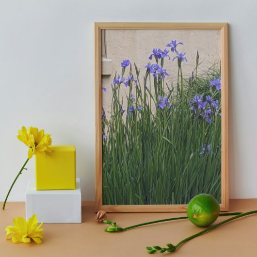 Hübsch Blue Irises Floral Fotodruck