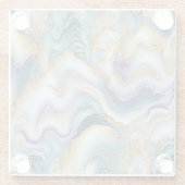 Hübsch Blue Jade Lila Stone Agate Slice Glasuntersetzer (Rückseite)