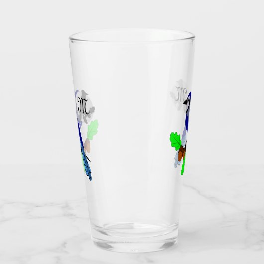 Hübsch Blue Jay Bird Glas (Links)