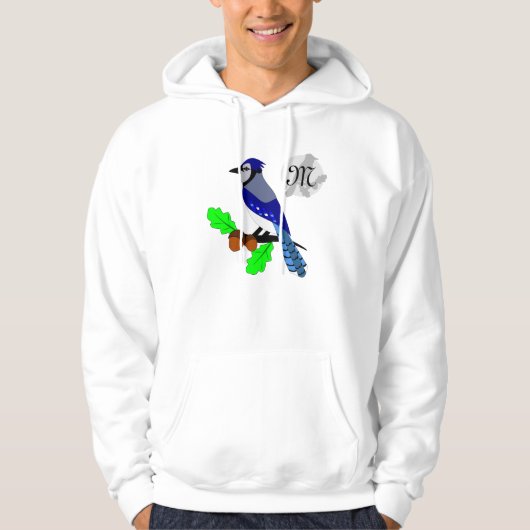 Hübsch Blue Jay Bird Hoodie (Vorderseite)