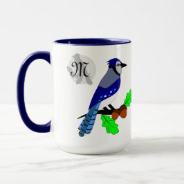 Hübsch Blue Jay Bird Tasse