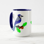 Hübsch Blue Jay Bird Tasse (Vorderseite Links)