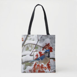 Hübsch Blue Jay Snow Foto Tasche